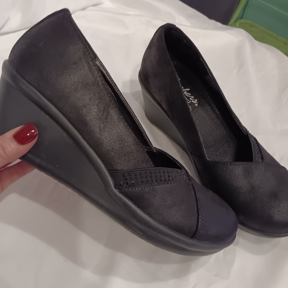 Skechers Air Cooled Memory Foam Ladies Wedges - Picture 8 of 14